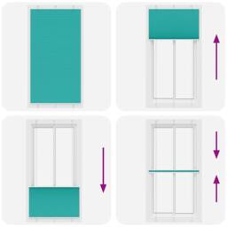 Berkfield Home Pleated Blind Petrol Green 110x200 cm Fabric Width 109.4 cm Polyester - thumbnail 5