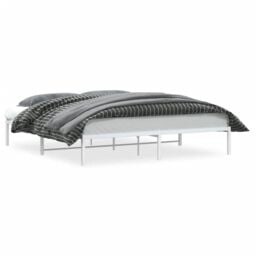 Berkfield Home Metal Bed Frame White 180x200 cm Super King Size - thumbnail 2