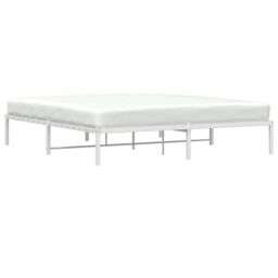 Berkfield Home Metal Bed Frame White 180x200 cm Super King Size - thumbnail 3