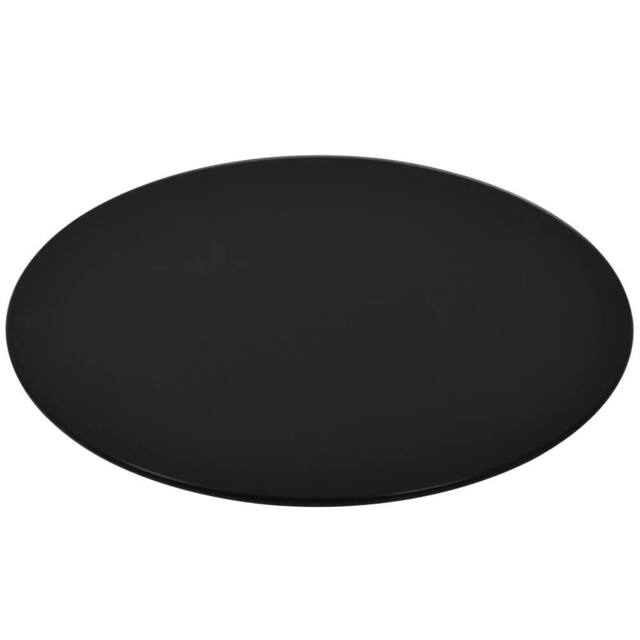 Berkfield Home Table Top Tempered Glass Round 700 mm in Black - image 1