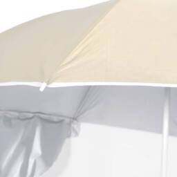 Berkfield Home Full Beach Umbrella with Side Walls Sand 215 cm in Beige - thumbnail 5