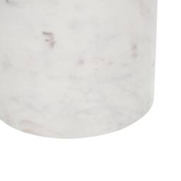 Wyld and Coco 36cm Round Side Table - Gold Metal Top White Marble Base - thumbnail 5