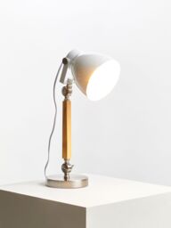 Orsina Table Lamp with UK Plug, Easy to Assemble Bedside Light Table, Adjustable Head Lamp for Living Room Table in Natural - thumbnail 3