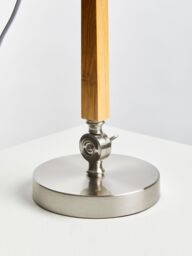 Orsina Table Lamp with UK Plug, Easy to Assemble Bedside Light Table, Adjustable Head Lamp for Living Room Table in Natural - thumbnail 5