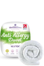 Slumberdown Anti Allergy 10.5 Tog All Year Round Duvet in White - Size: King - thumbnail 1