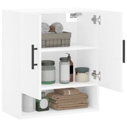Berkfield Home Wall Cabinet White 60x31x70 cm Engineered Wood - Size: 60 x 31 x 70 cm - thumbnail 4