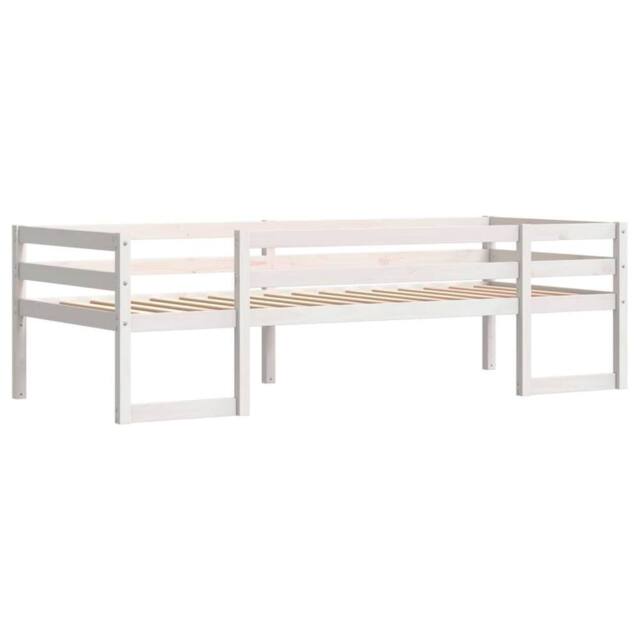 Berkfield Home Kids' Bed Frame without Mattress White 90x200 cm Solid Wood Pine - image 1