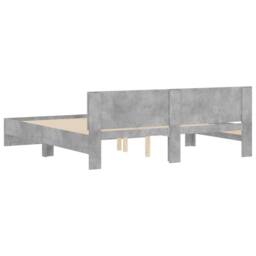 Berkfield Home Bed Frame without Mattress Concrete Grey 180x200 cm Super King - thumbnail 7