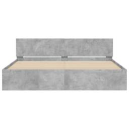 Berkfield Home Bed Frame without Mattress Concrete Grey 180x200 cm Super King - thumbnail 5