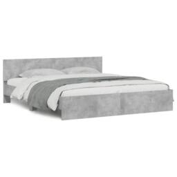 Berkfield Home Bed Frame without Mattress Concrete Grey 180x200 cm Super King - thumbnail 1