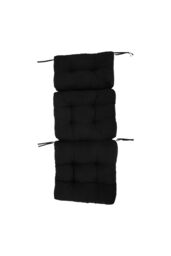 Living and Home 130cm W x 55cm D 3 Fold All-In-One Garden High-Back Recliner Cushion in Black - Size: 130 cm W x 55 cm D - thumbnail 2