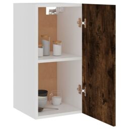 Berkfield Home Hanging Cabinet Smoked Oak 29.5x31x60 cm Engineered Wood in Brown - thumbnail 4