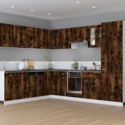 Berkfield Home Hanging Cabinet Smoked Oak 29.5x31x60 cm Engineered Wood in Brown - thumbnail 3