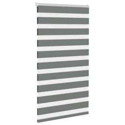 Berkfield Home Zebra Blind Dark Grey 70x150 cm Fabric Width 65.9 cm Polyester - thumbnail 3