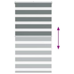 Berkfield Home Zebra Blind Dark Grey 70x150 cm Fabric Width 65.9 cm Polyester - thumbnail 5