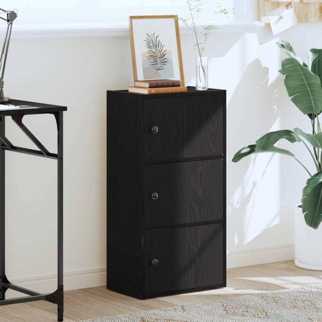 Berkfield Home Durable Bookcase Black Oak 40x24x77 cm Engineered Wood - Size: 40 x 24 x 77 cm - image 1