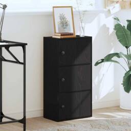 Berkfield Home Durable Bookcase Black Oak 40x24x77 cm Engineered Wood - Size: 40 x 24 x 77 cm - thumbnail 1