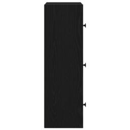 Berkfield Home Durable Bookcase Black Oak 40x24x77 cm Engineered Wood - Size: 40 x 24 x 77 cm - thumbnail 6