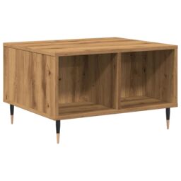 Berkfield Home Coffee Table Artisan Oak 60x50x36.5 cm Engineered Wood in Brown - thumbnail 2