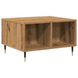 Berkfield Home Coffee Table Artisan Oak 60x50x36.5 cm Engineered Wood in Brown - thumbnail 6