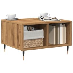Berkfield Home Coffee Table Artisan Oak 60x50x36.5 cm Engineered Wood in Brown - thumbnail 3