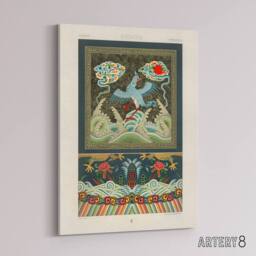 "Artery8 Chinese Patterns with Birds Racinet Vintage Canvas Wall Art - Size: W18"" x H24""" - thumbnail 2