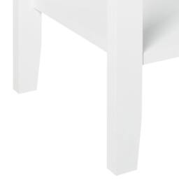Wyld and Coco 1-Drawer Bedside Table White MDF with Gold Handle - thumbnail 8