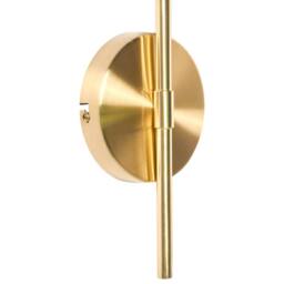 Wyld and Coco Set of 2 Wall Lamps - Gold Metal Base Ribbed Green Glass Shades - thumbnail 7