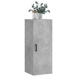 Berkfield Home Wall Mounted Cabinet Concrete Grey 34.5x34x90 cm - thumbnail 4