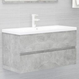 Berkfield Home Sink Cabinet Concrete Grey 90x38.5x45 cm Engineered Wood