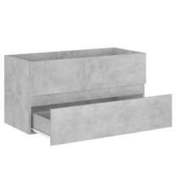Berkfield Home Sink Cabinet Concrete Grey 90x38.5x45 cm Engineered Wood - thumbnail 4
