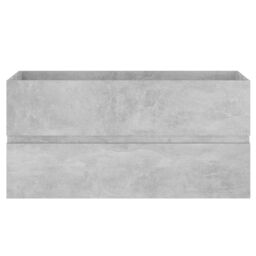 Berkfield Home Sink Cabinet Concrete Grey 90x38.5x45 cm Engineered Wood - thumbnail 5