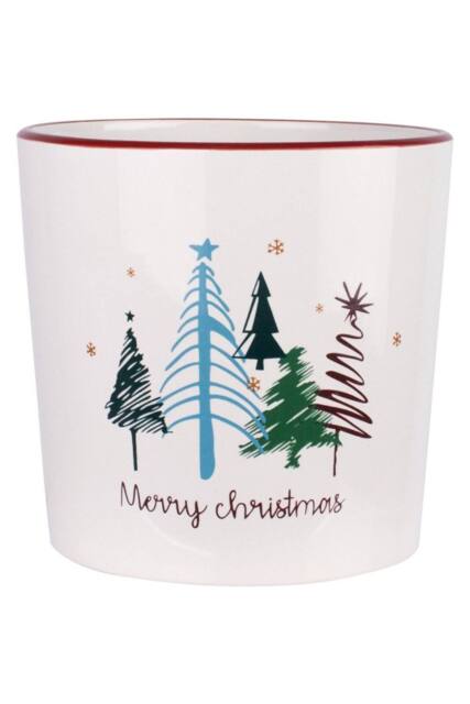 KDMD Treetops Glisten Ceramic Pot White - image 1