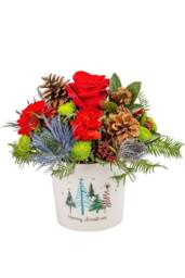 KDMD Treetops Glisten Ceramic Pot White - thumbnail 4