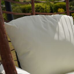 Artemis Home Appleford Hanging Swing Single Egg Pod Chair in Cream - thumbnail 4