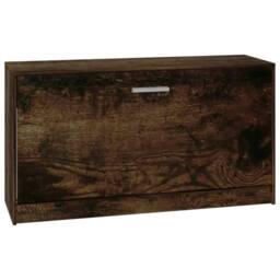 Berkfield Home Shoe Bench Smoked Oak 80x24x45 cm Engineered Wood in Brown - Size: 80 x 24 x 45 cm - thumbnail 2