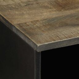 Berkfield Home TV Cabinet Black 100x33x46 cm Solid Wood Mango in Brown - Size: 100 x 33 x 46 cm - thumbnail 6