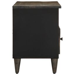 Berkfield Home TV Cabinet Black 100x33x46 cm Solid Wood Mango in Brown - Size: 100 x 33 x 46 cm - thumbnail 4