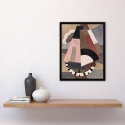 Artery8 Provincetown Abstract Painting Hartley Framed Wall Art Print in Brown - Size: A4 - thumbnail 2