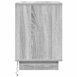 Berkfield Home Bedside Cabinet with LED Grey Sonoma 50x34, 5x50 cm - thumbnail 5