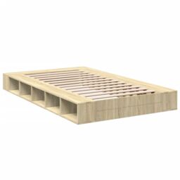 Berkfield Home Bed Frame without Mattress Sonoma Oak 120x200 cm in Brown - Size: Small Double - thumbnail 6