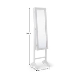 Cheshire Premium Bijou White Jewellery Mirror - thumbnail 7