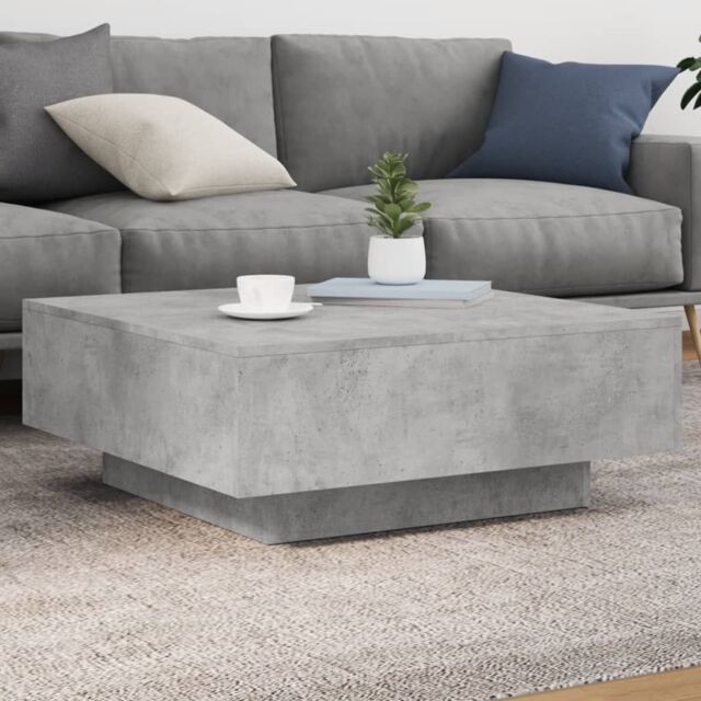 Berkfield Home Coffee Table Concrete Grey 80x80x31 cm Engineered Wood - Size: 80 x 80 x 31 cm - image 1