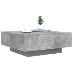 Berkfield Home Coffee Table Concrete Grey 80x80x31 cm Engineered Wood - Size: 80 x 80 x 31 cm - thumbnail 4