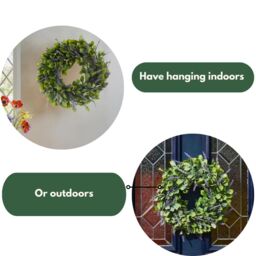 Marco Paul Fake Lavender Flowers Welcome Door Wreath in Green - thumbnail 6