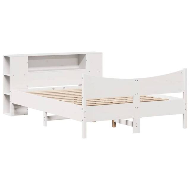Berkfield Home Beautiful Bed Frame without Mattress White 150x200 cm King Size S - image 1