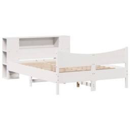 Berkfield Home Beautiful Bed Frame without Mattress White 150x200 cm King Size S - thumbnail 1