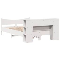 Berkfield Home Beautiful Bed Frame without Mattress White 150x200 cm King Size S - thumbnail 8