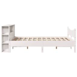 Berkfield Home Beautiful Bed Frame without Mattress White 150x200 cm King Size S - thumbnail 7