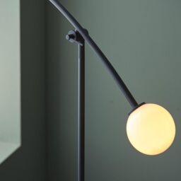 Netlighting 'ROVIGO' Non Dimmable Contemporary Textured 2 Light Glass Floor Lamp in Black - thumbnail 3